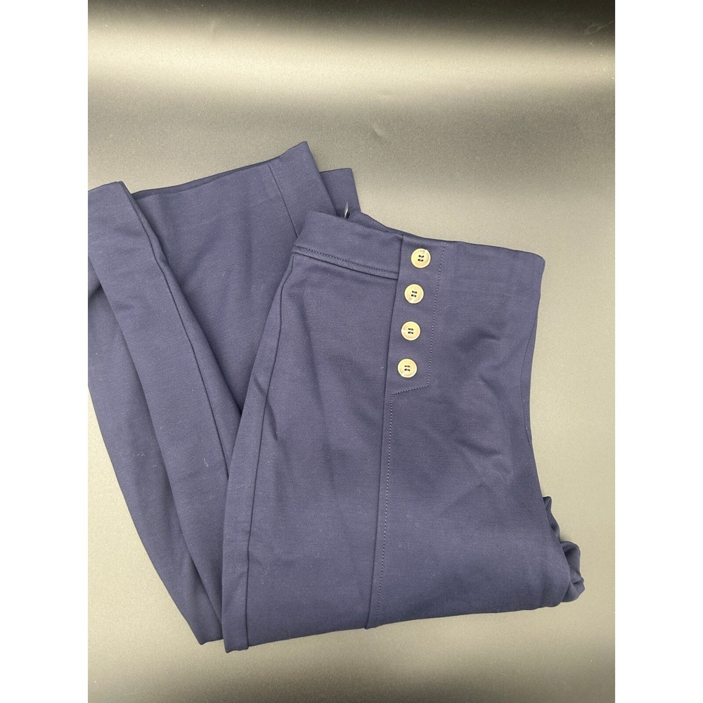 NWT Talbot's Women's Plus Wide Leg Blue‎ Sailor Trousers Size 16 Petite